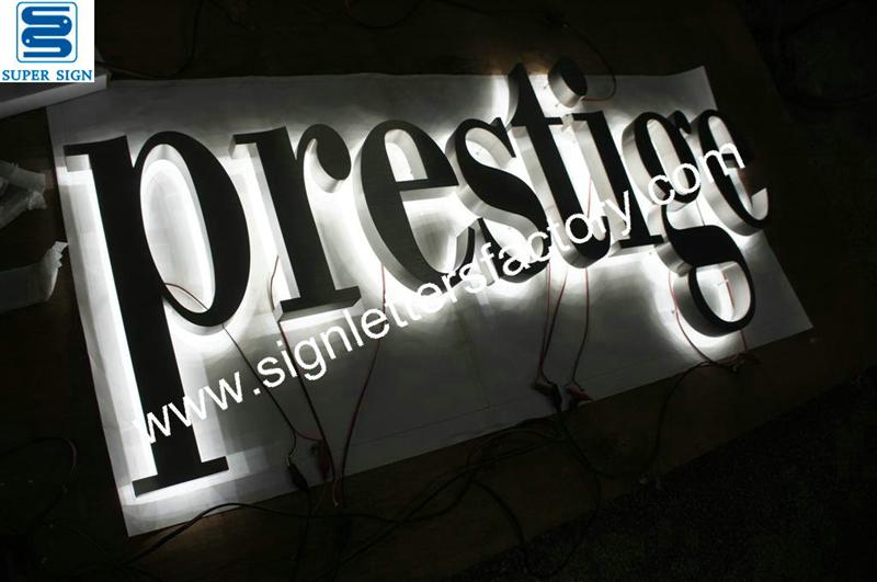 backlit LED letters and sign